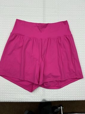 HALARA Hot Pink Athletic Skort Shorts look at measurements